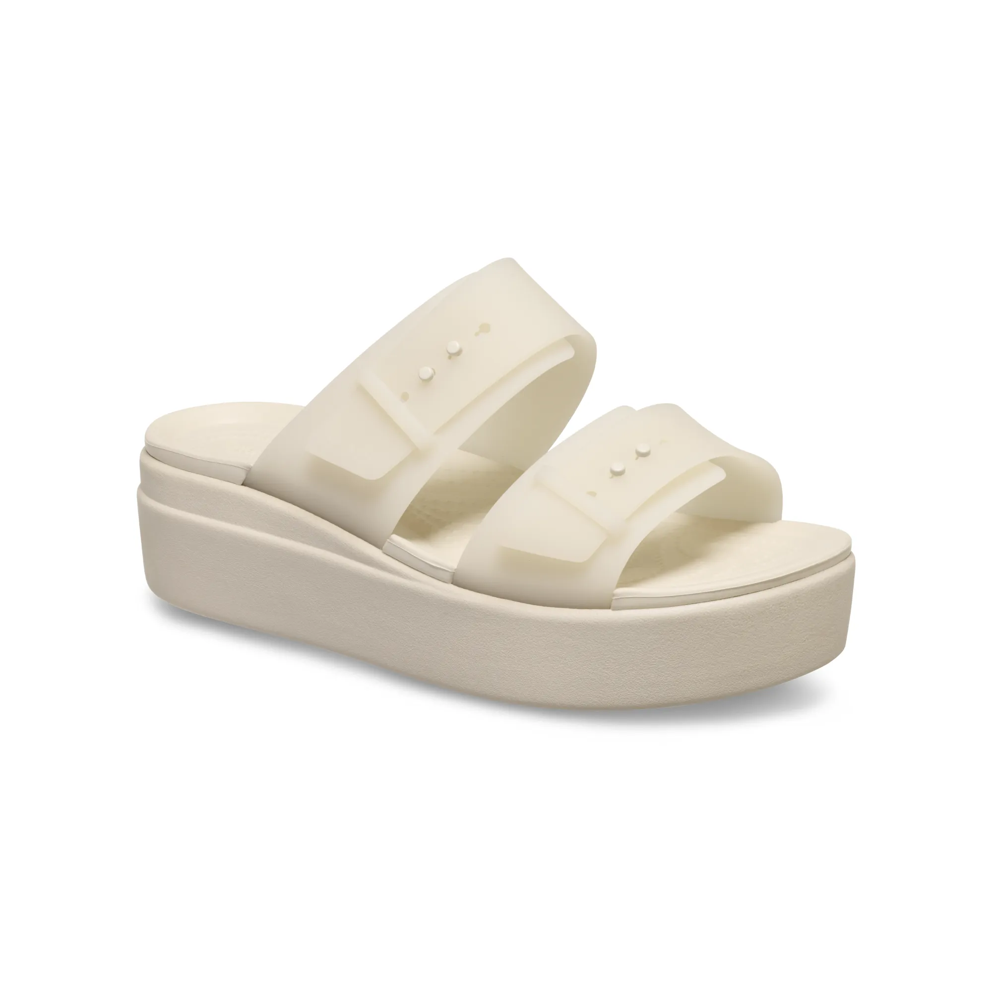 รองเท้าแตะผู้หญิง BROOKLYN BUCKLE FROSTED LOW WEDGE