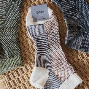 062131332 Cotton/Linen Mesh Heathered Short Socks