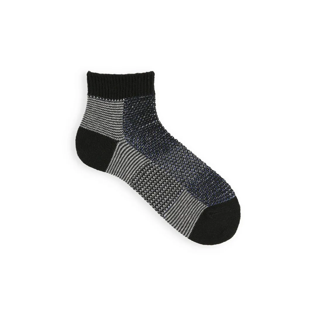 062131332 Cotton/Linen Mesh Heathered Short Socks