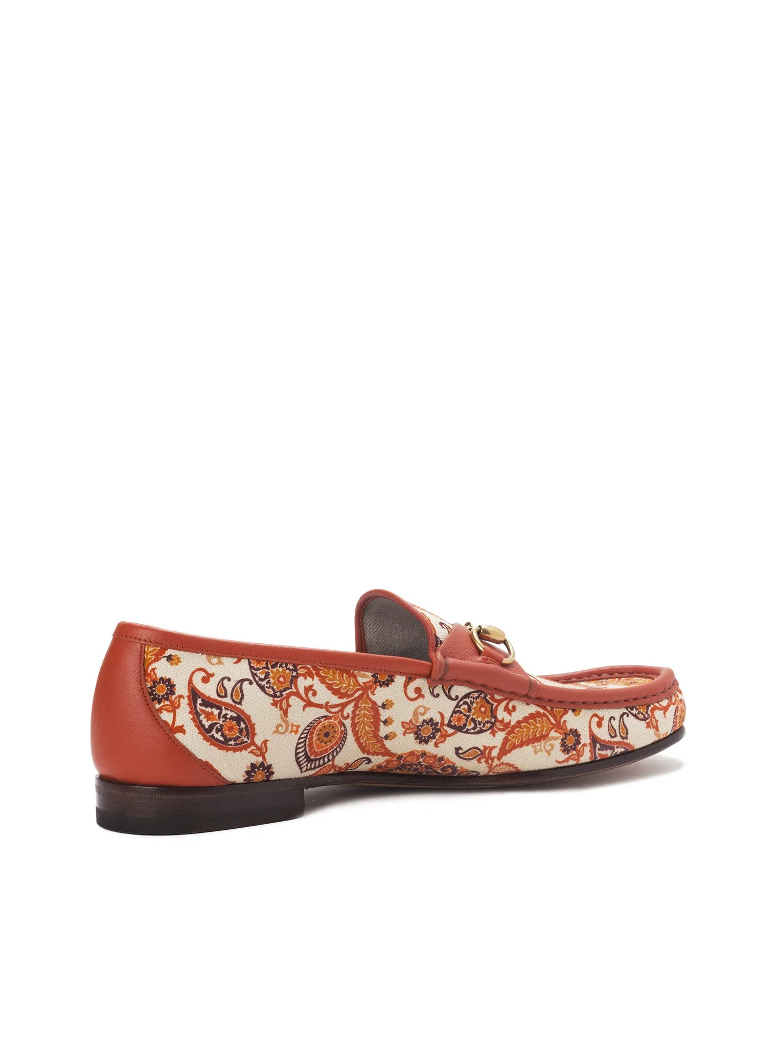 1953 Horsebit Loafer in Paisley Canvas - Orange