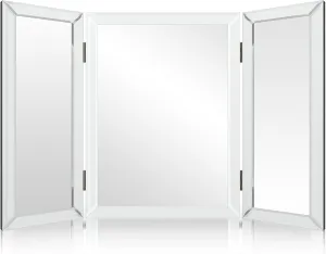 3 Way Mirror, Trifold Mirror, Trifold Vanity, Three Way Folding, Tri Fold, For Braiding Hair, 3way, 3 Sided, Three Panel, Triple, Tabletop, Bathroom, Bedroom, Makeup, Self Haircut, 360, 21 x 31 Inch