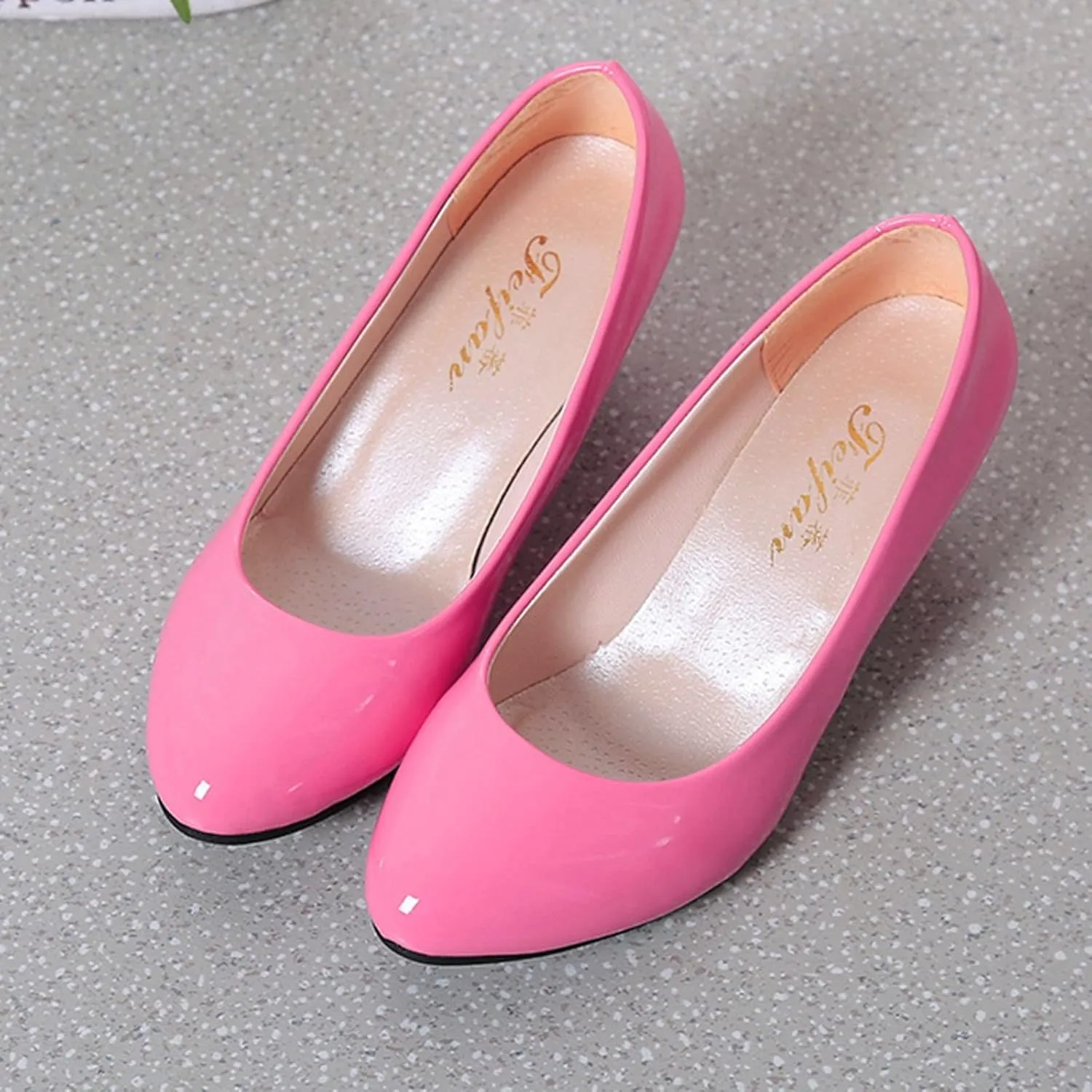 AMDBEL Flats Shoes Women Dressy Comfortable Women Pointed Toe Single Shoes Suede Flock Casual Buckle Strap Loafers Shoes