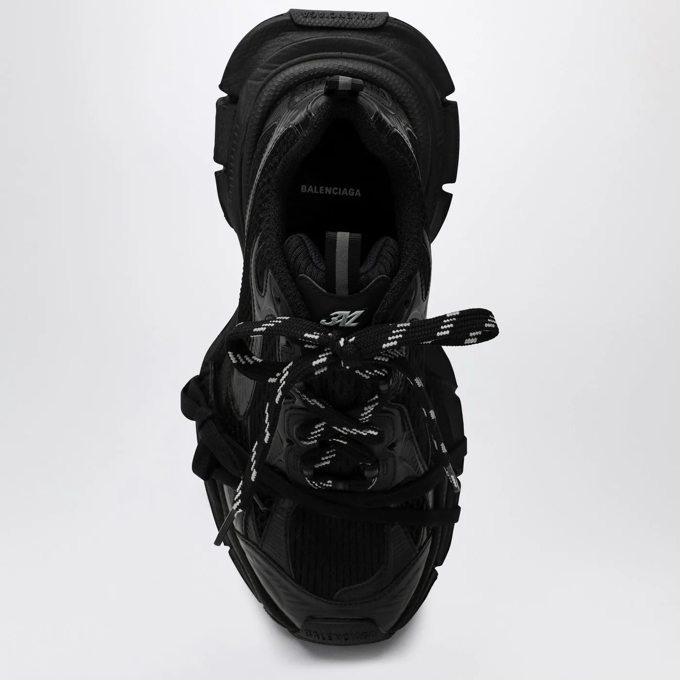Balenciaga 3 Xl Black Mesh And Polyurethane Sneaker