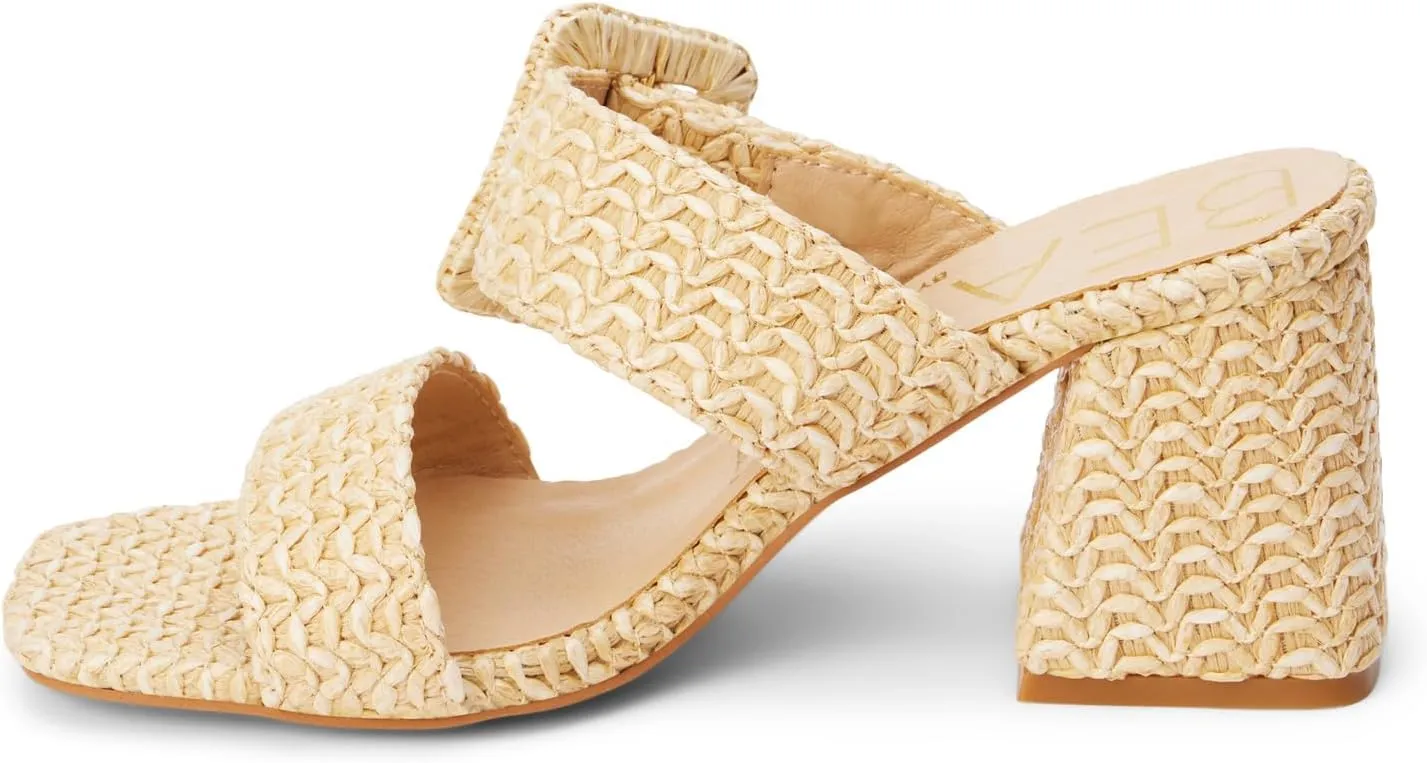 BEACH by Matisse Womens Lucy Block Casual Sandals Casual High Heel 3" & Up - Beige
