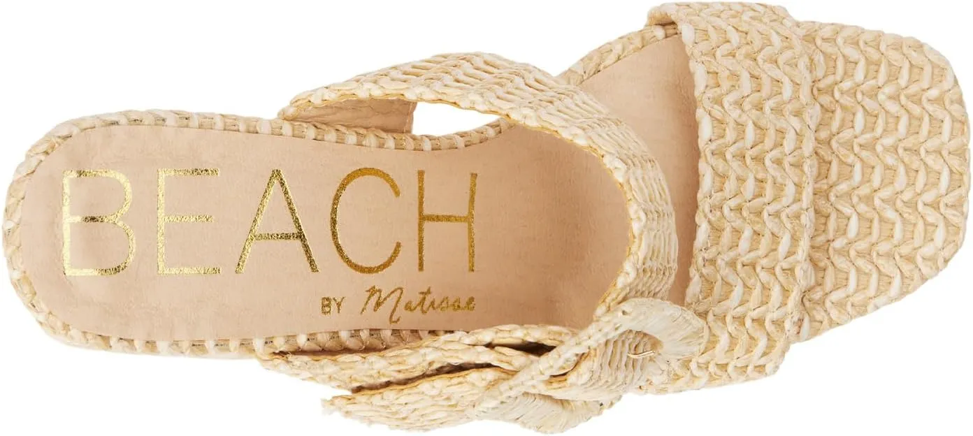 BEACH by Matisse Womens Lucy Block Casual Sandals Casual High Heel 3" & Up - Beige