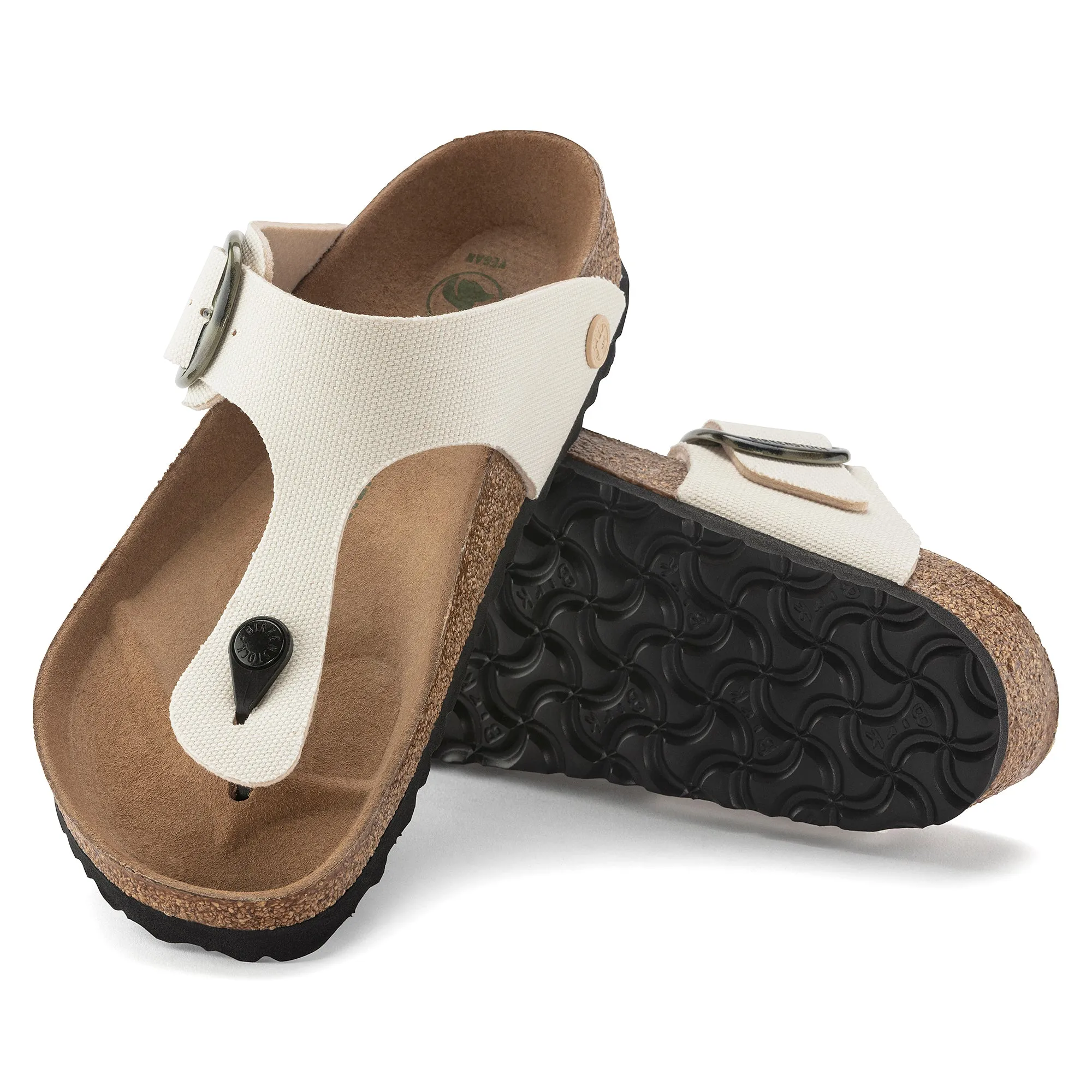 Birkenstock Gizeh Big Buckle Vegan eggshell canvas