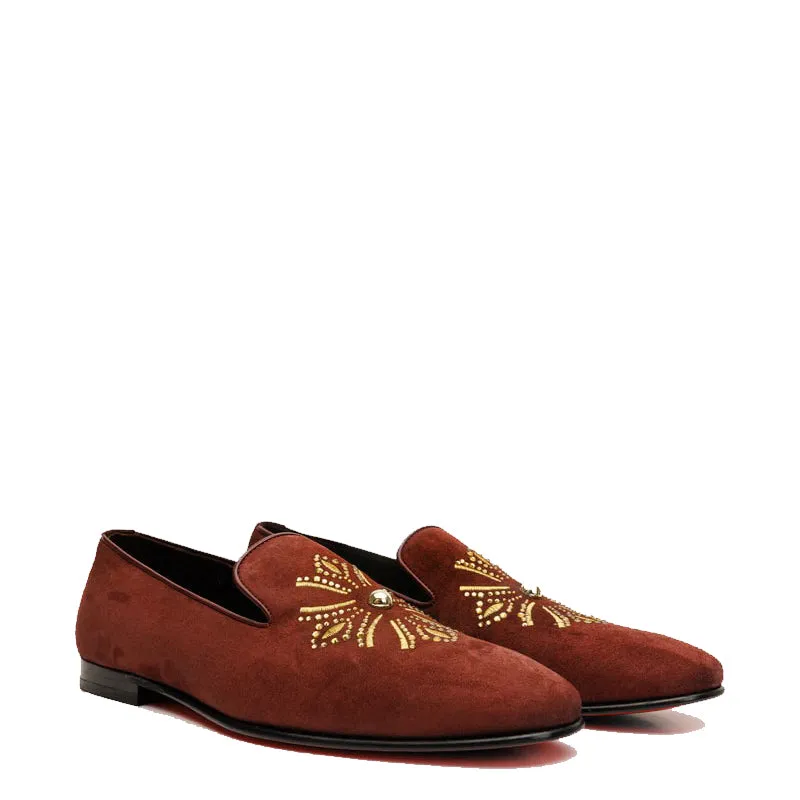 Black Suede Slip-on Loafer Men Shoe