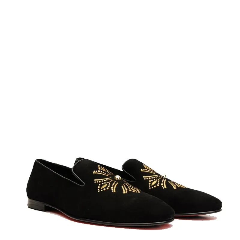 Black Suede Slip-on Loafer Men Shoe