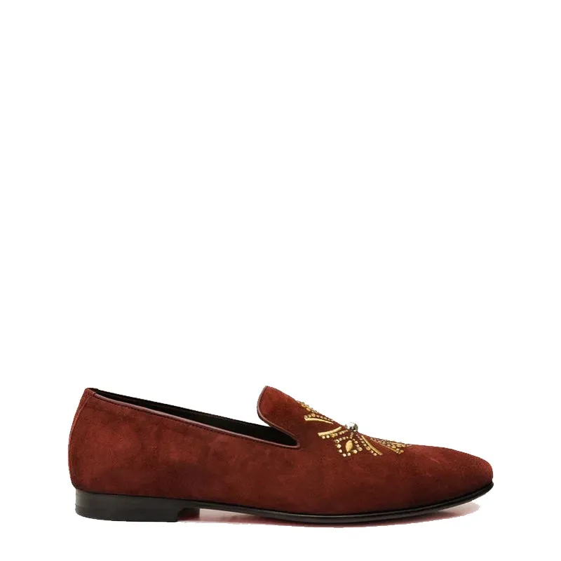 Black Suede Slip-on Loafer Men Shoe