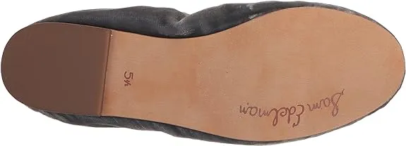 Blue Wide Ballet Edelman Toe Slip Rounded On Premium selection Wholesale prices Flats Felicia Flexible Sam Smokey