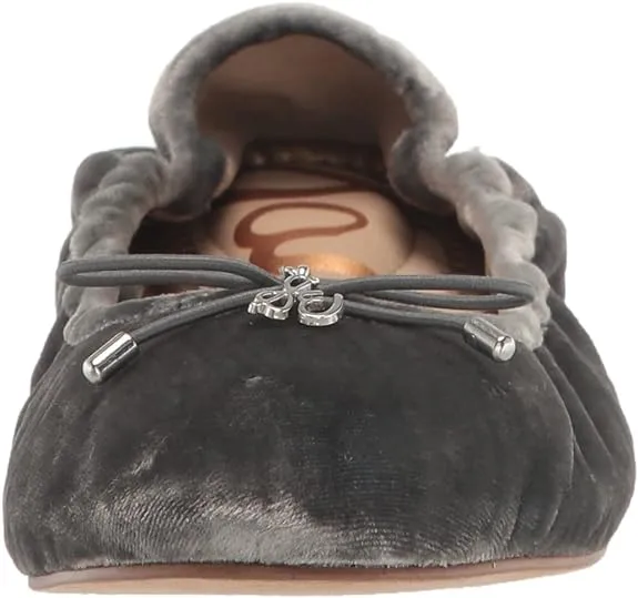 Blue Wide Ballet Edelman Toe Slip Rounded On Premium selection Wholesale prices Flats Felicia Flexible Sam Smokey