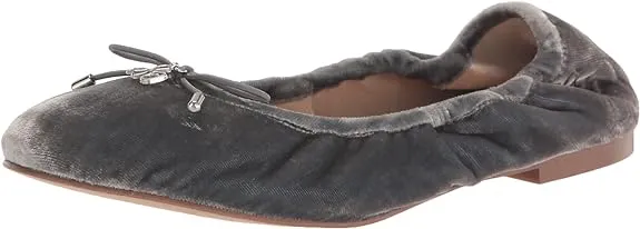 Blue Wide Ballet Edelman Toe Slip Rounded On Premium selection Wholesale prices Flats Felicia Flexible Sam Smokey