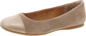BORN Womens BATTI Mixed Media Faux Suede Ballet Flats Beige 8 Medium (B,M)