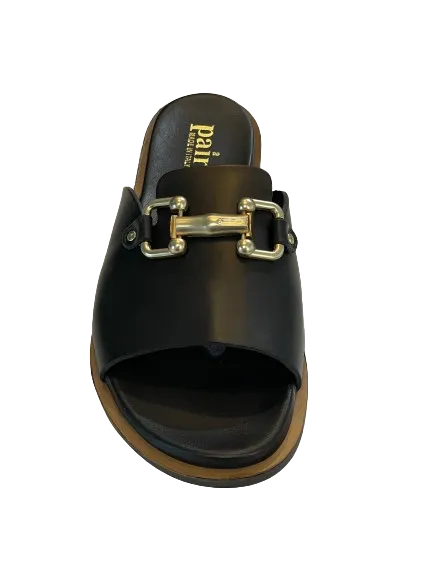 Buckle Sandal, Black