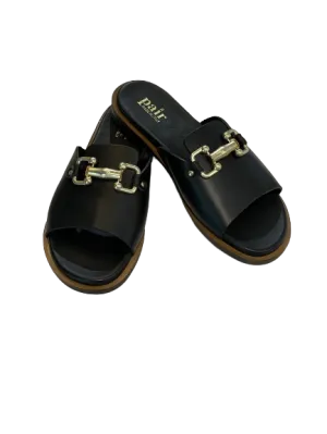 Buckle Sandal, Black