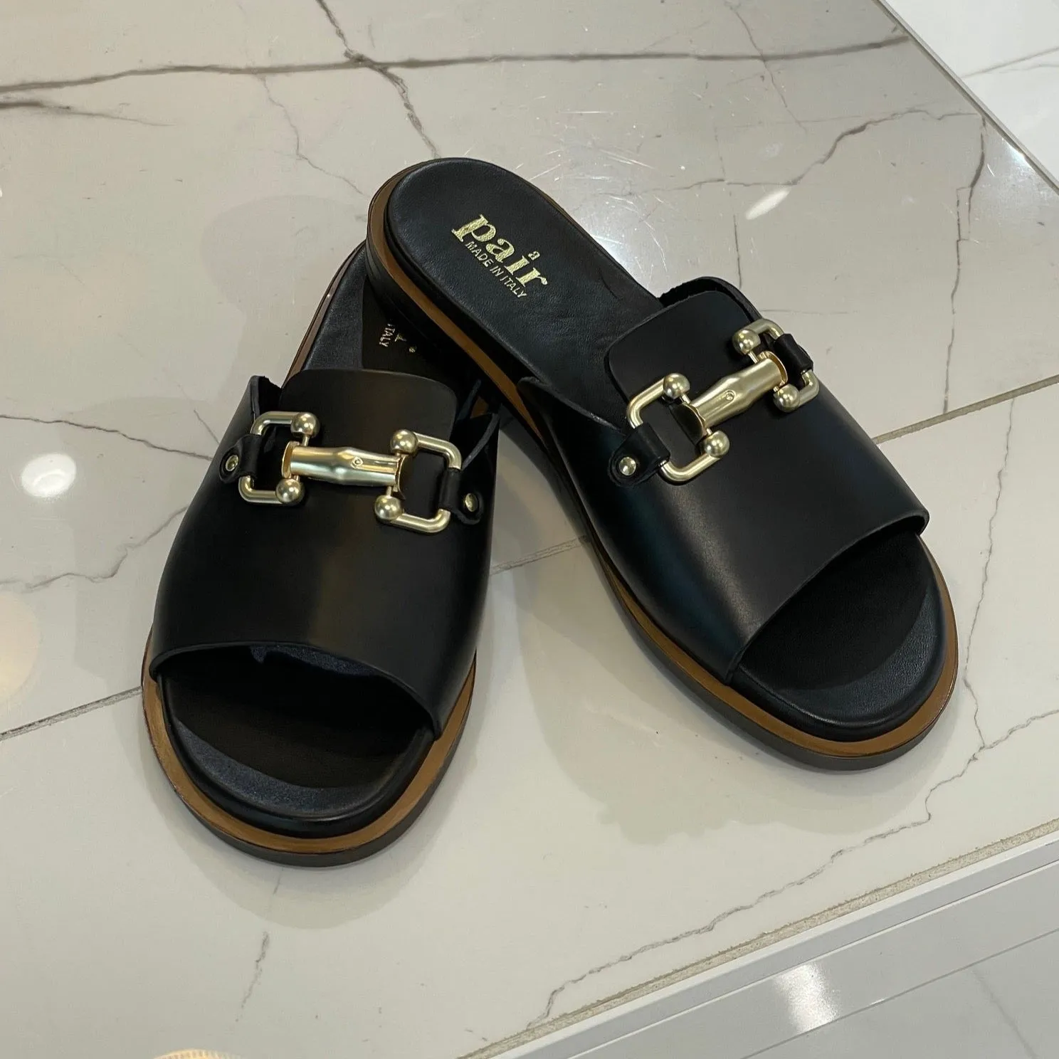 Buckle Sandal, Black