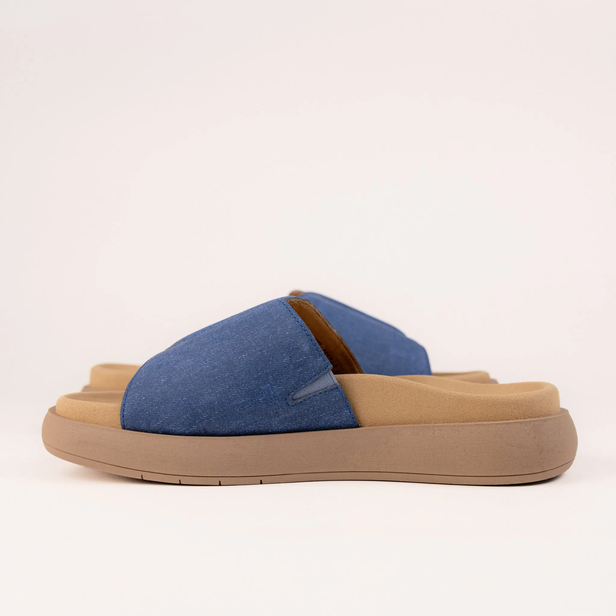 BUCKLE SLIDE - JEANS - NUBUCK