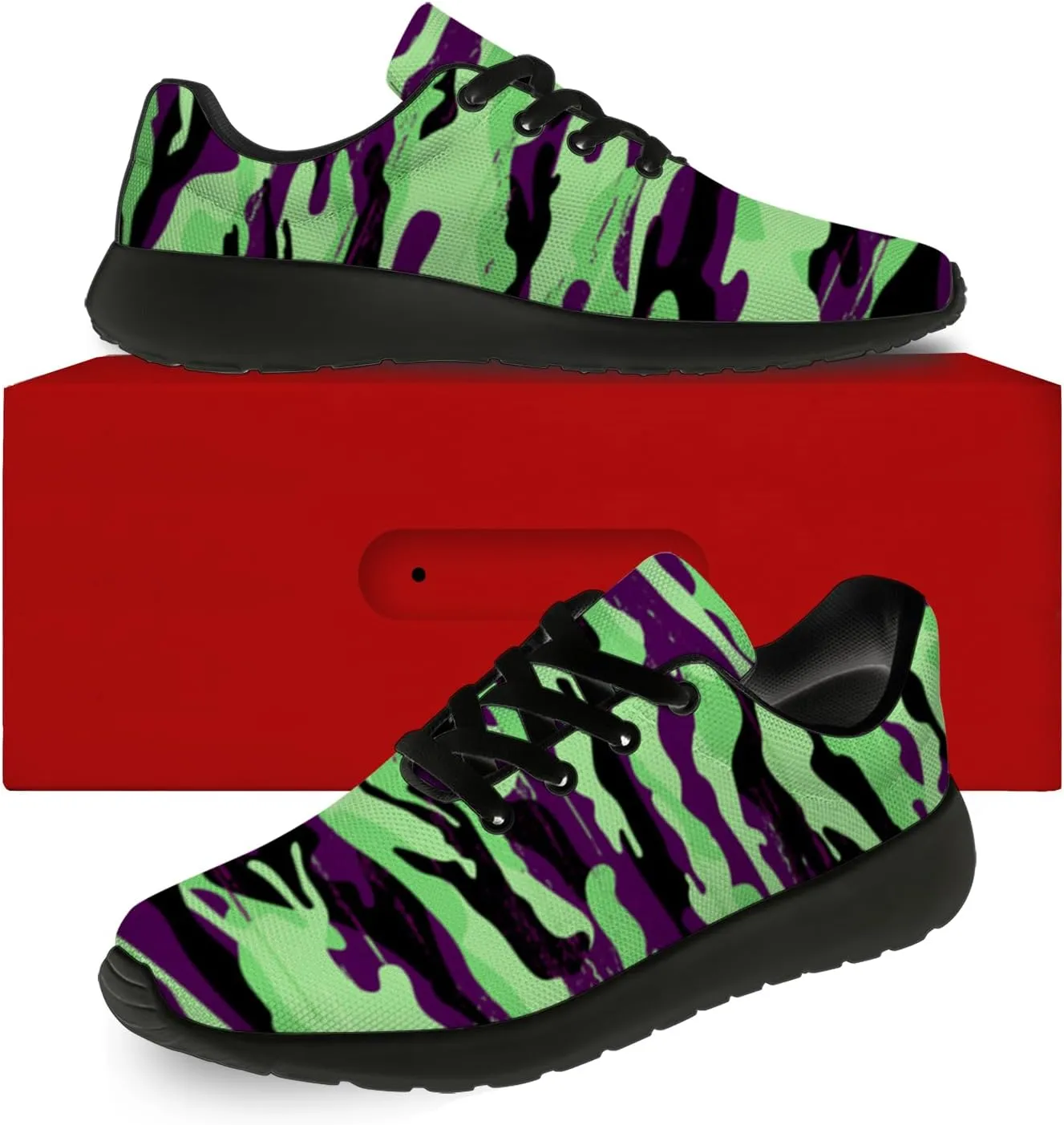Camouflage Print Shoes Men Women Running Comfortable Ultra Lightweight Tennis Walking Fashion Workout Sneakers