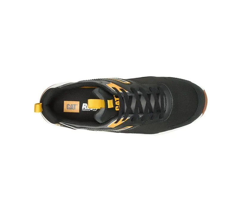 Caterpillar Men's Streamline Runner Carbon Composite Toe Work Shoe Total Eclipse | Black/Cat Yellow | Bright White/Blue