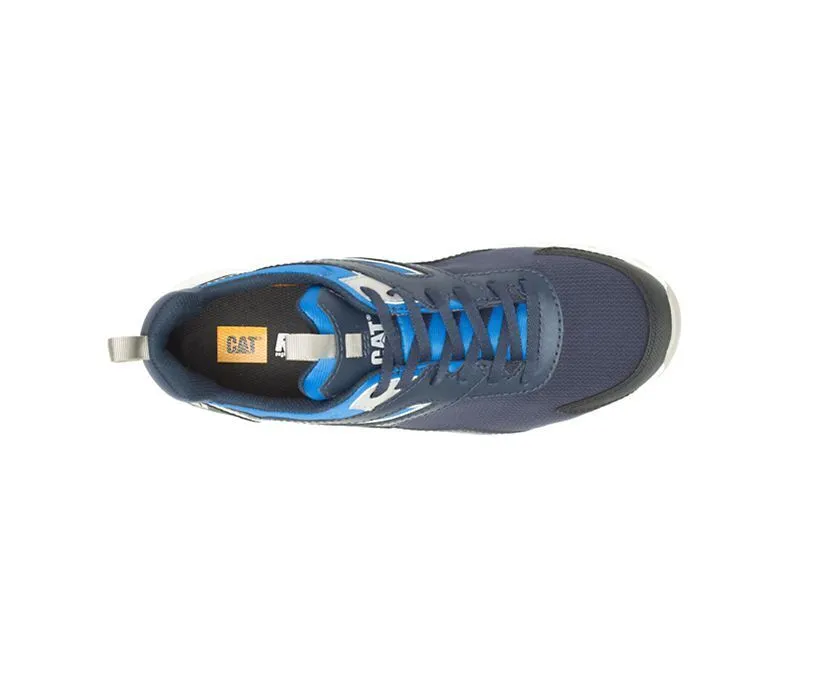Caterpillar Men's Streamline Runner Carbon Composite Toe Work Shoe Total Eclipse | Black/Cat Yellow | Bright White/Blue