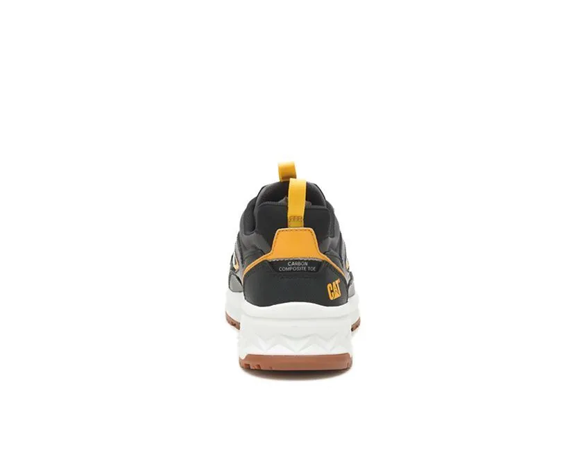 Caterpillar Men's Streamline Runner Carbon Composite Toe Work Shoe Total Eclipse | Black/Cat Yellow | Bright White/Blue