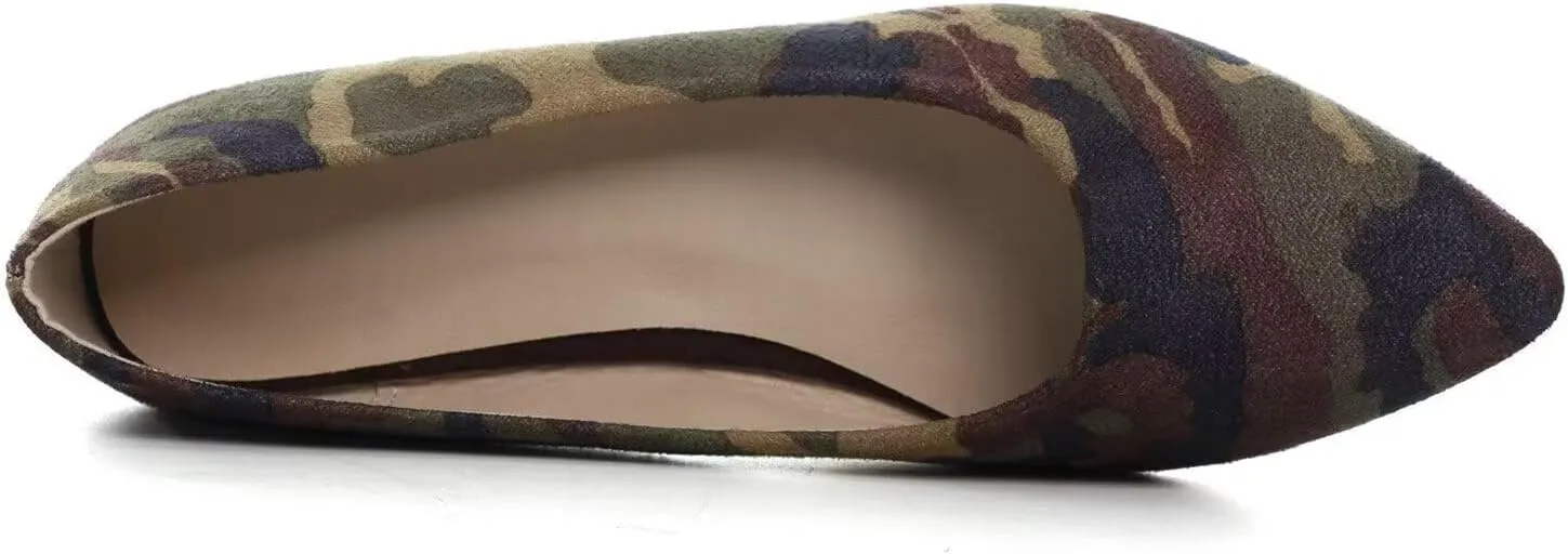 ChaiRong Zhou Women Pointed Toe Ballets Flats Comfort Slip On Walking Shoes for Driving