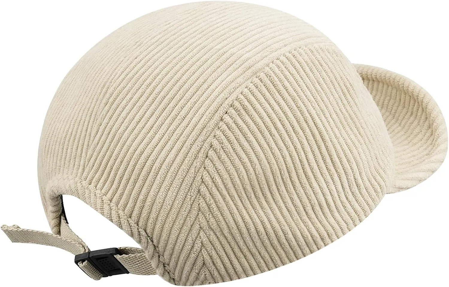 Clakllie Corduroy 5 Panel Hat Short Brim Baseball Cap Urban Street Flat Bill Hats Cooling Trucker Hats Snapback Fitted Cap