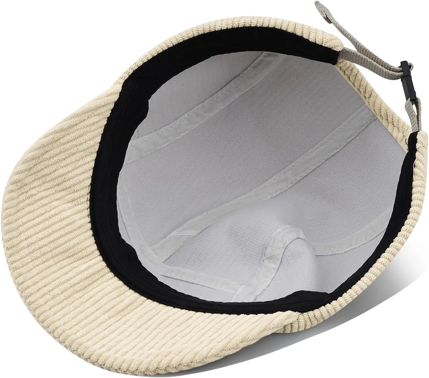 Clakllie Corduroy 5 Panel Hat Short Brim Baseball Cap Urban Street Flat Bill Hats Cooling Trucker Hats Snapback Fitted Cap