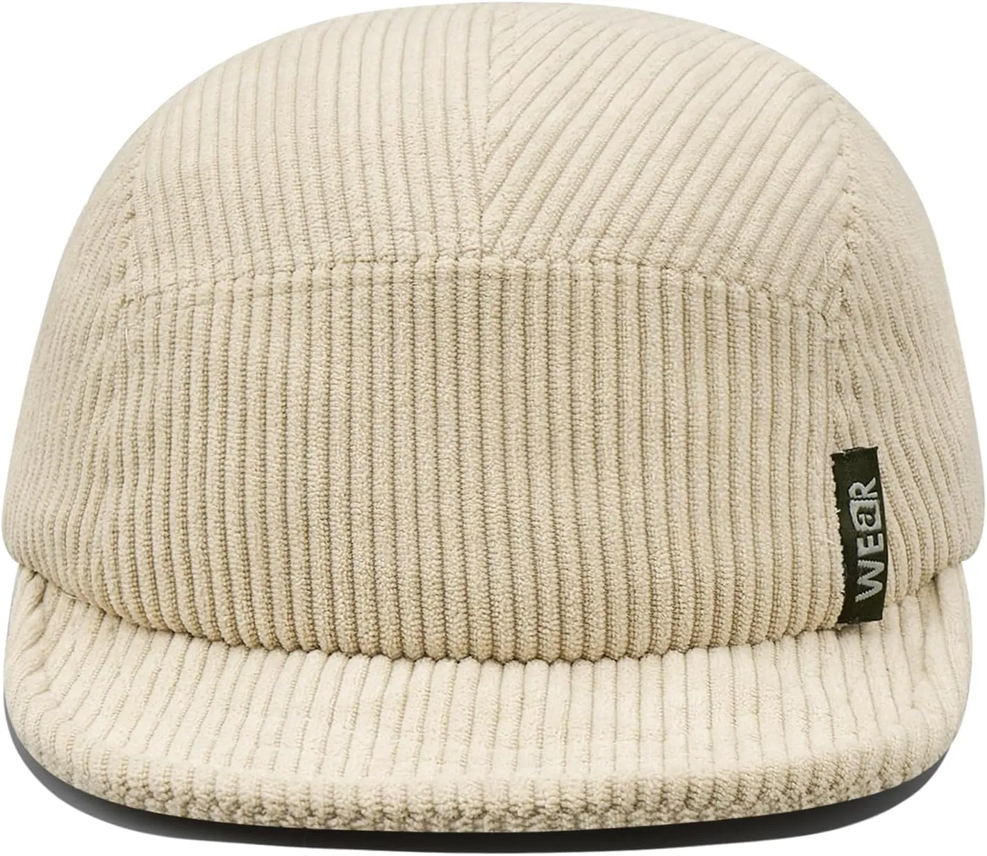 Clakllie Corduroy 5 Panel Hat Short Brim Baseball Cap Urban Street Flat Bill Hats Cooling Trucker Hats Snapback Fitted Cap