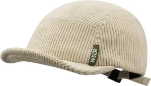 Clakllie Corduroy 5 Panel Hat Short Brim Baseball Cap Urban Street Flat Bill Hats Cooling Trucker Hats Snapback Fitted Cap