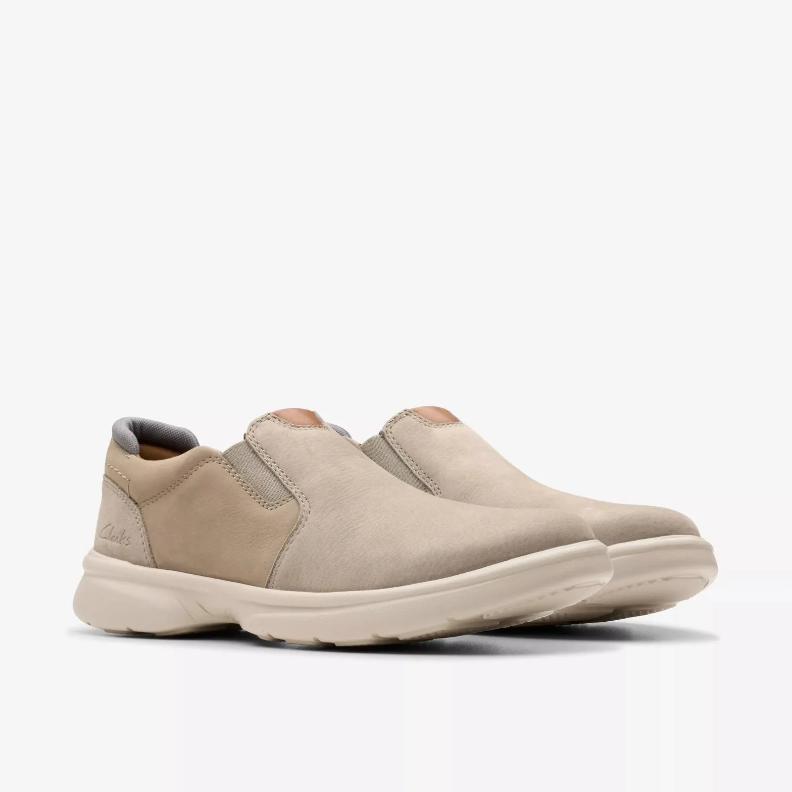 Clarks Men's Bradley Ease Light Grey Nubuck 26181910