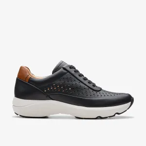 Clarks Women's Tivoli Grace Black | Off-White Leather