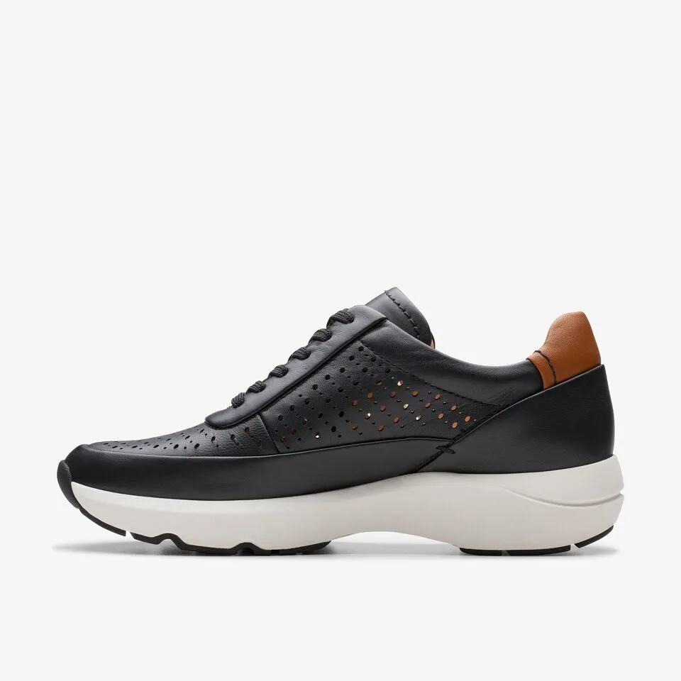 Clarks Women's Tivoli Grace Black | Off-White Leather