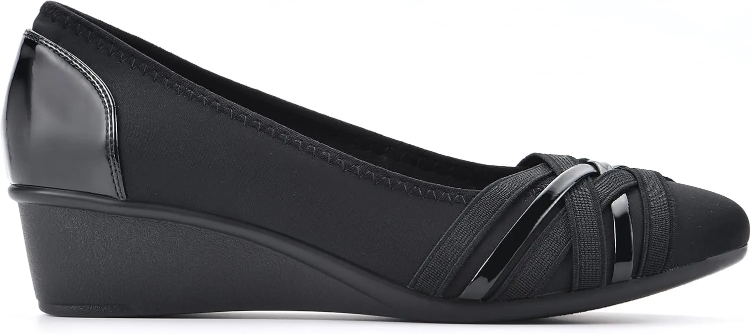 CLIFFS BY WHITE MOUNTAIN Women's Bowie Cushioned Ballet Wedge Heel