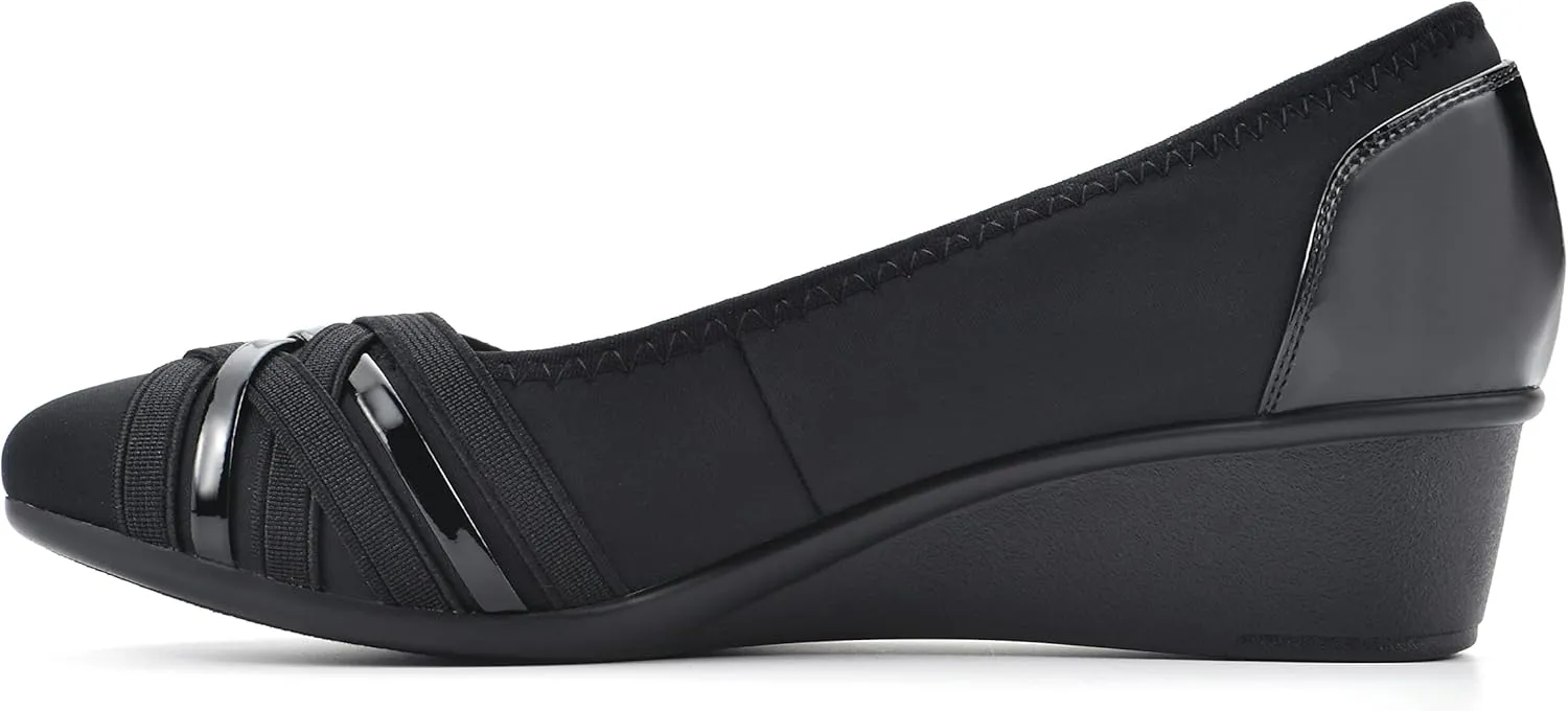 CLIFFS BY WHITE MOUNTAIN Women's Bowie Cushioned Ballet Wedge Heel