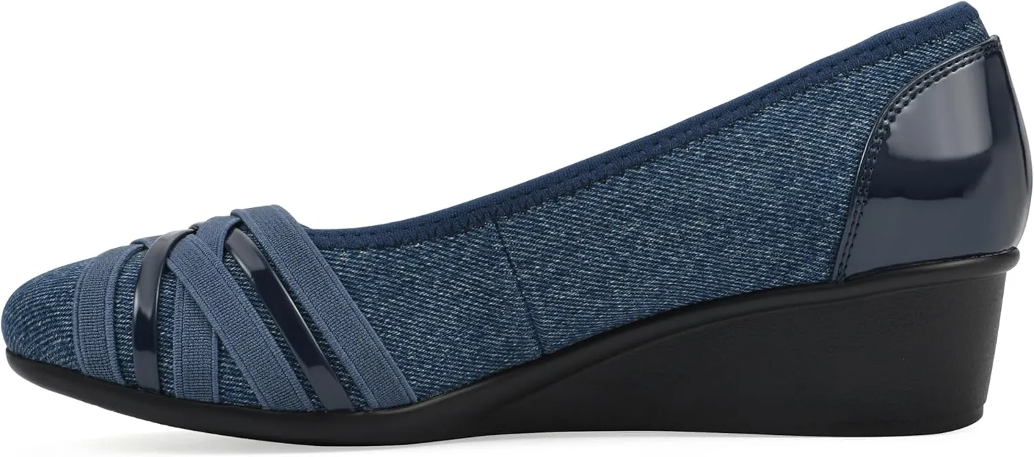 CLIFFS BY WHITE MOUNTAIN Women's Bowie Cushioned Ballet Wedge Heel