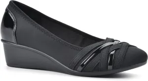 CLIFFS BY WHITE MOUNTAIN Women's Bowie Cushioned Ballet Wedge Heel