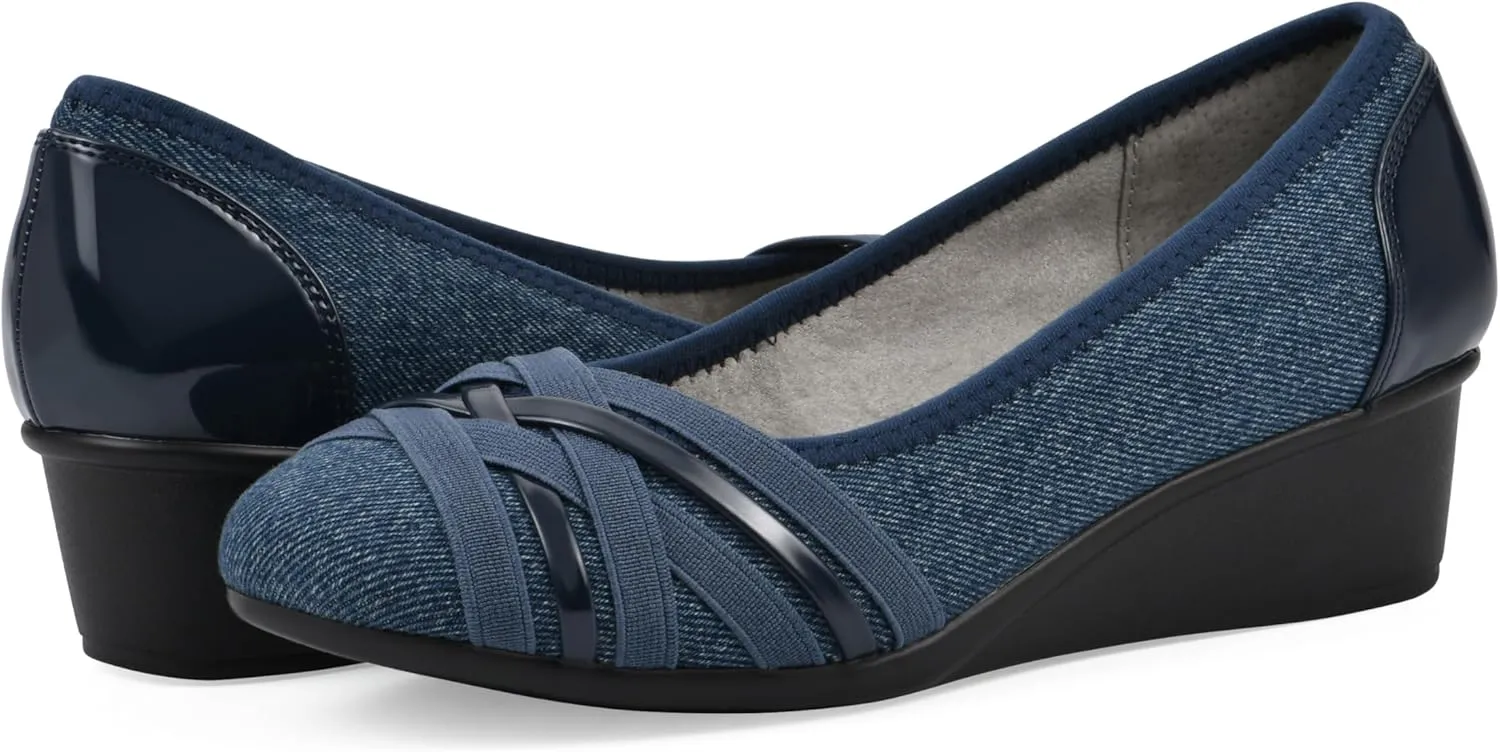 CLIFFS BY WHITE MOUNTAIN Women's Bowie Cushioned Ballet Wedge Heel