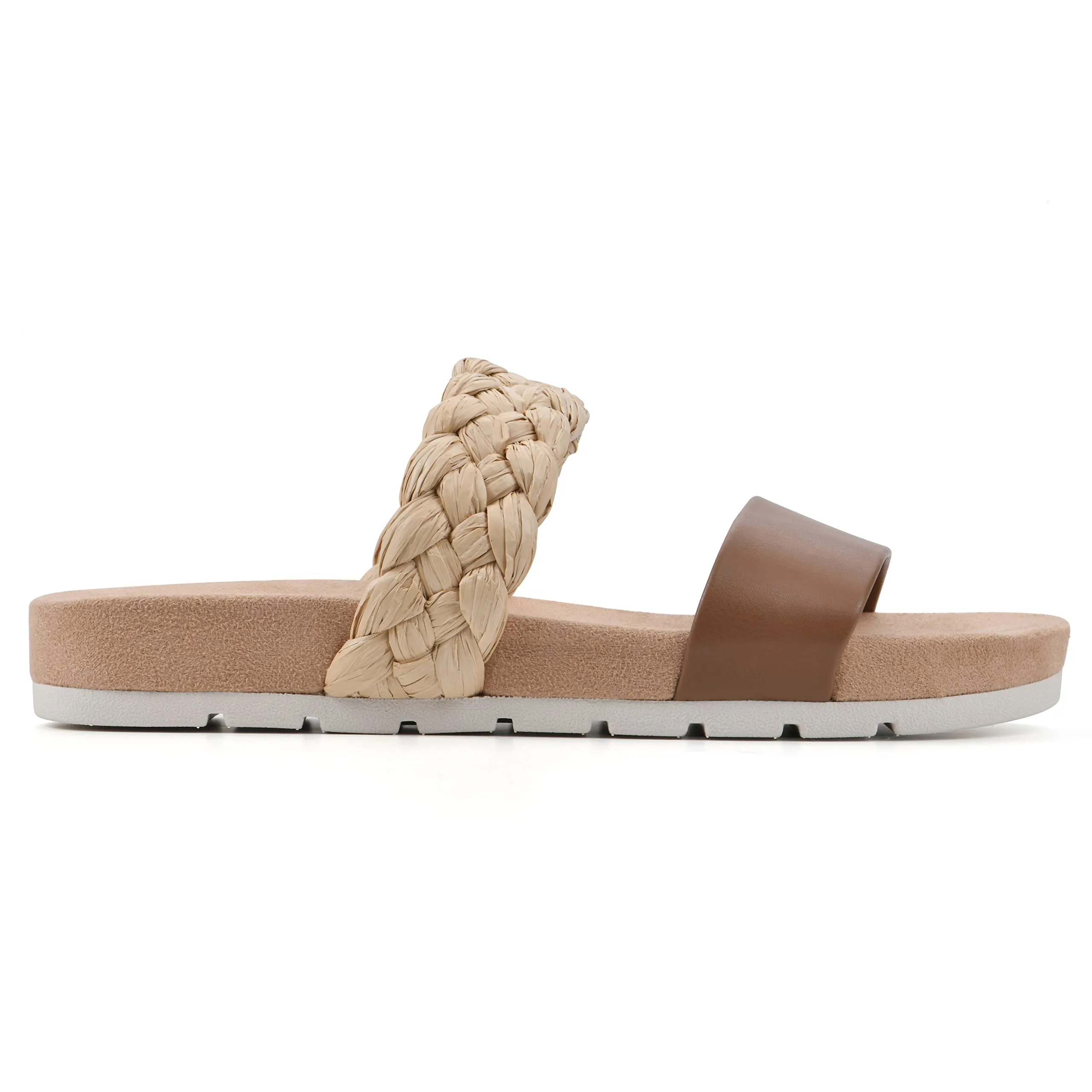 CLIFFS BY WHITE MOUNTAIN Women's Tonic Slide Sandal, Tan/Smooth, 10 M