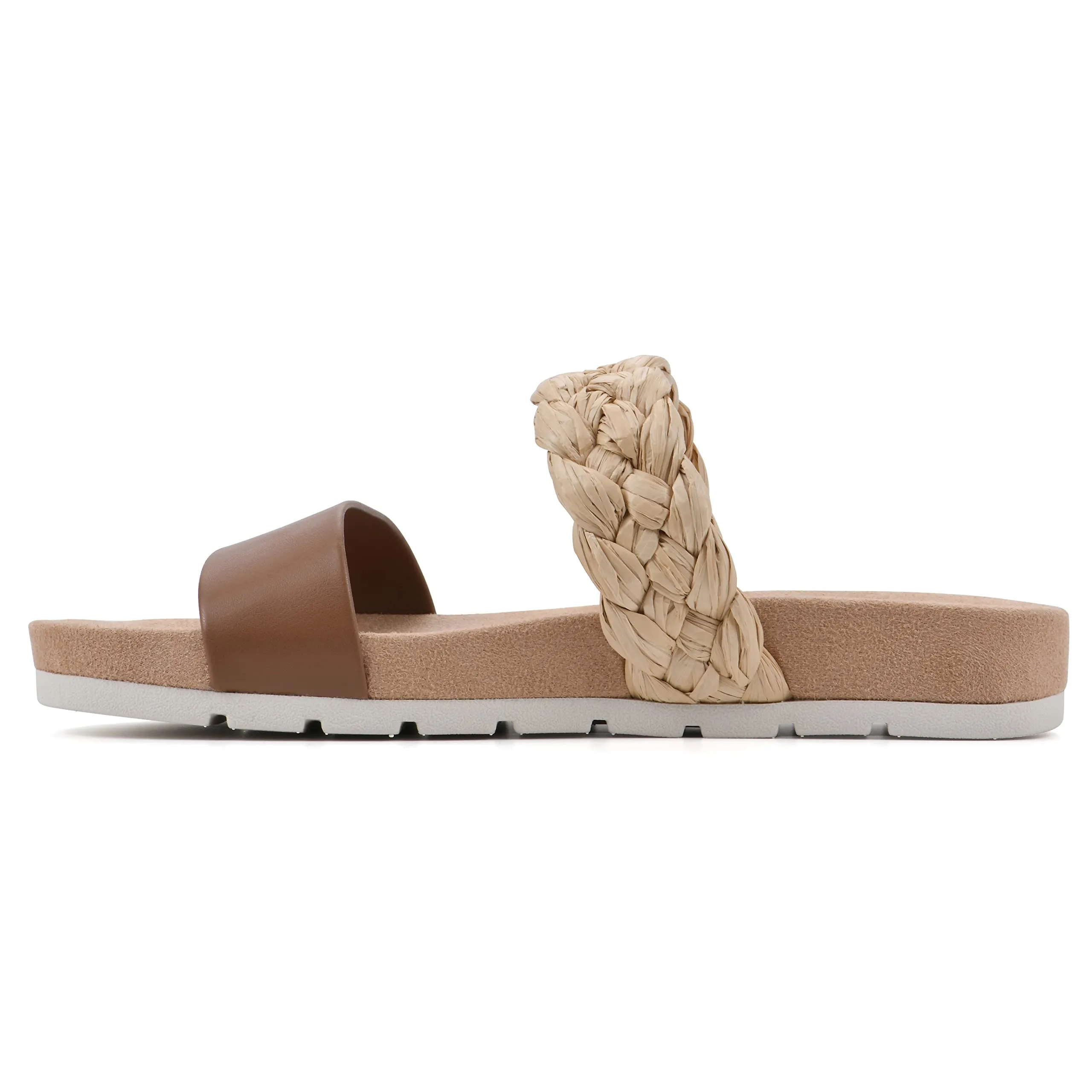 CLIFFS BY WHITE MOUNTAIN Women's Tonic Slide Sandal, Tan/Smooth, 10 M