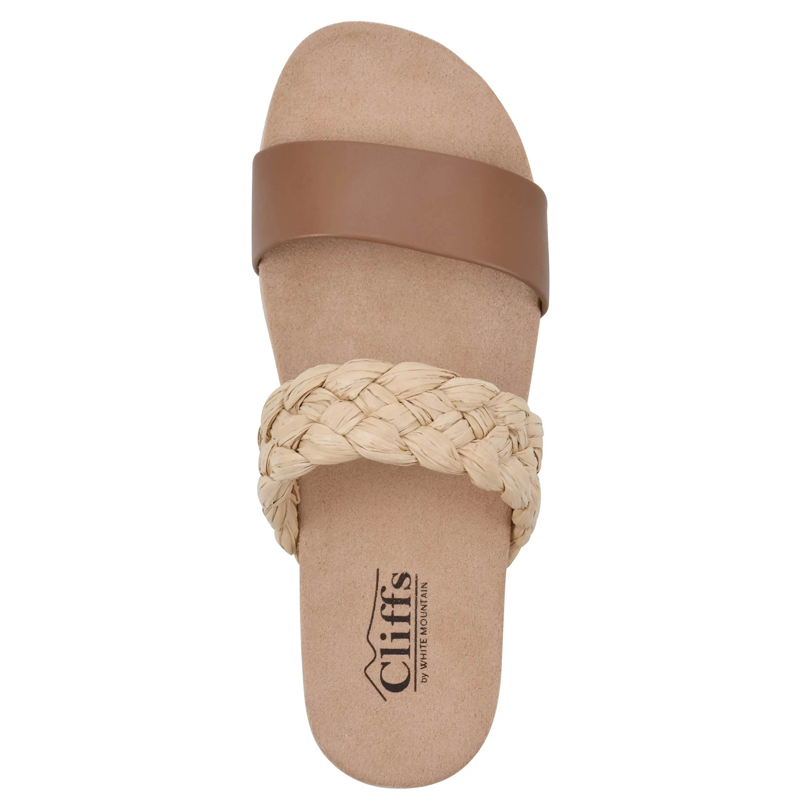 CLIFFS BY WHITE MOUNTAIN Women's Tonic Slide Sandal, Tan/Smooth, 10 M