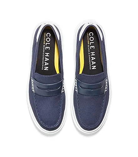Cole Haan Women's Grandpro Rally Canvas Penny Loafer Sneaker, Marine Blue/Optic White, 8.5