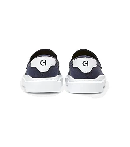 Cole Haan Women's Grandpro Rally Canvas Penny Loafer Sneaker, Marine Blue/Optic White, 8.5