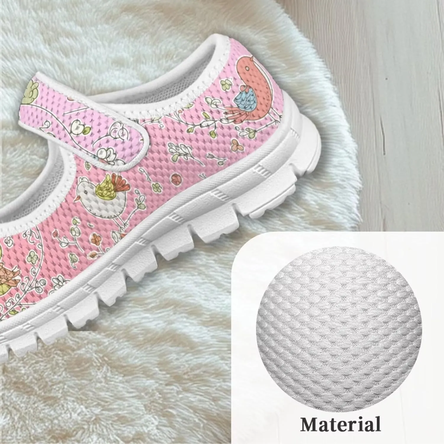 Coloranimal Girls Mary Jane Shoes Dance Shoes for Kids Casual Unifoem Shoes Magic Sticker Mary Jane Flats Girls' Flats Kids Footwear
