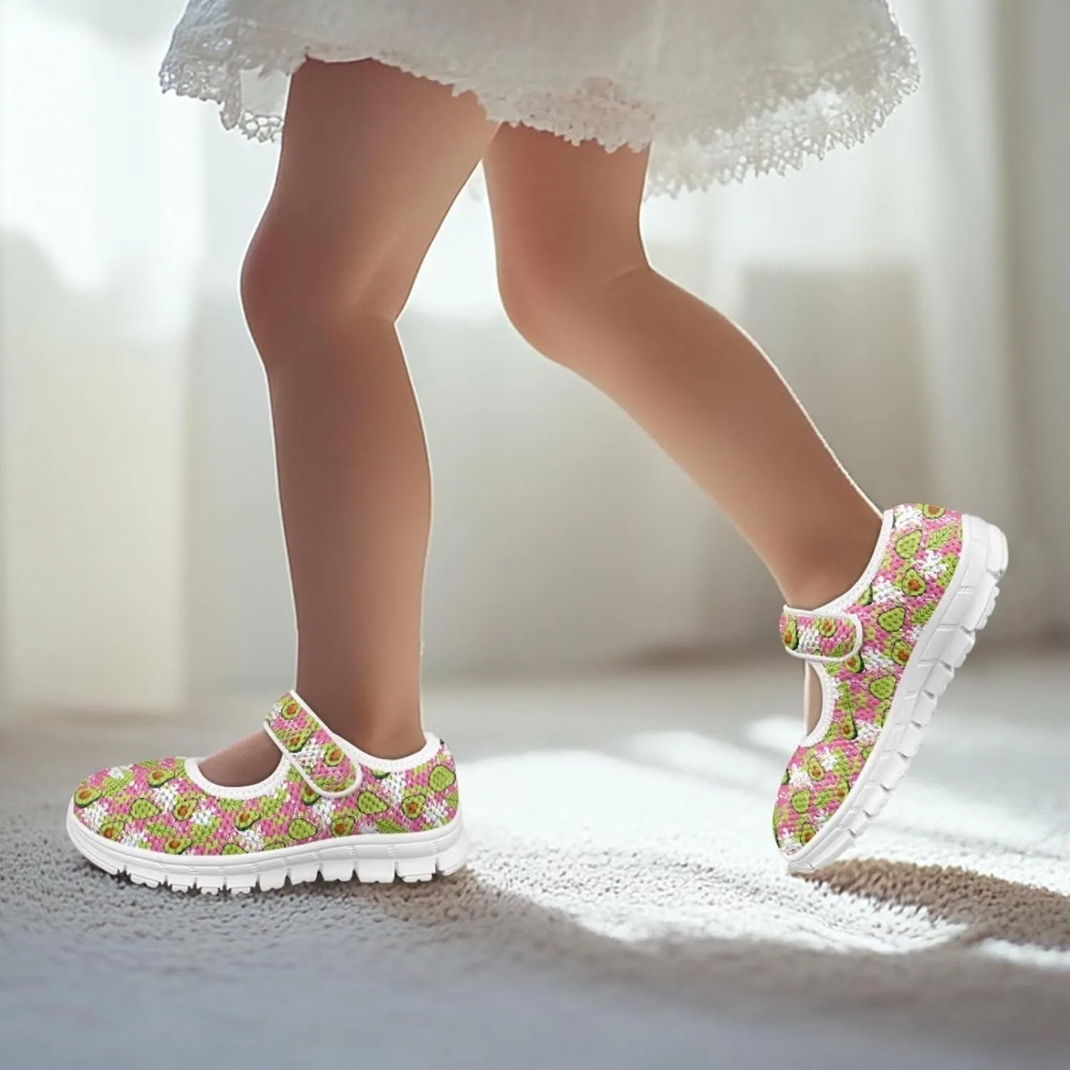 Coloranimal Mary Jane Shoes for Girls Casual Dress Shoes Single Buckle Princess Shoes Girls Flats Back to School Uniform Shoes