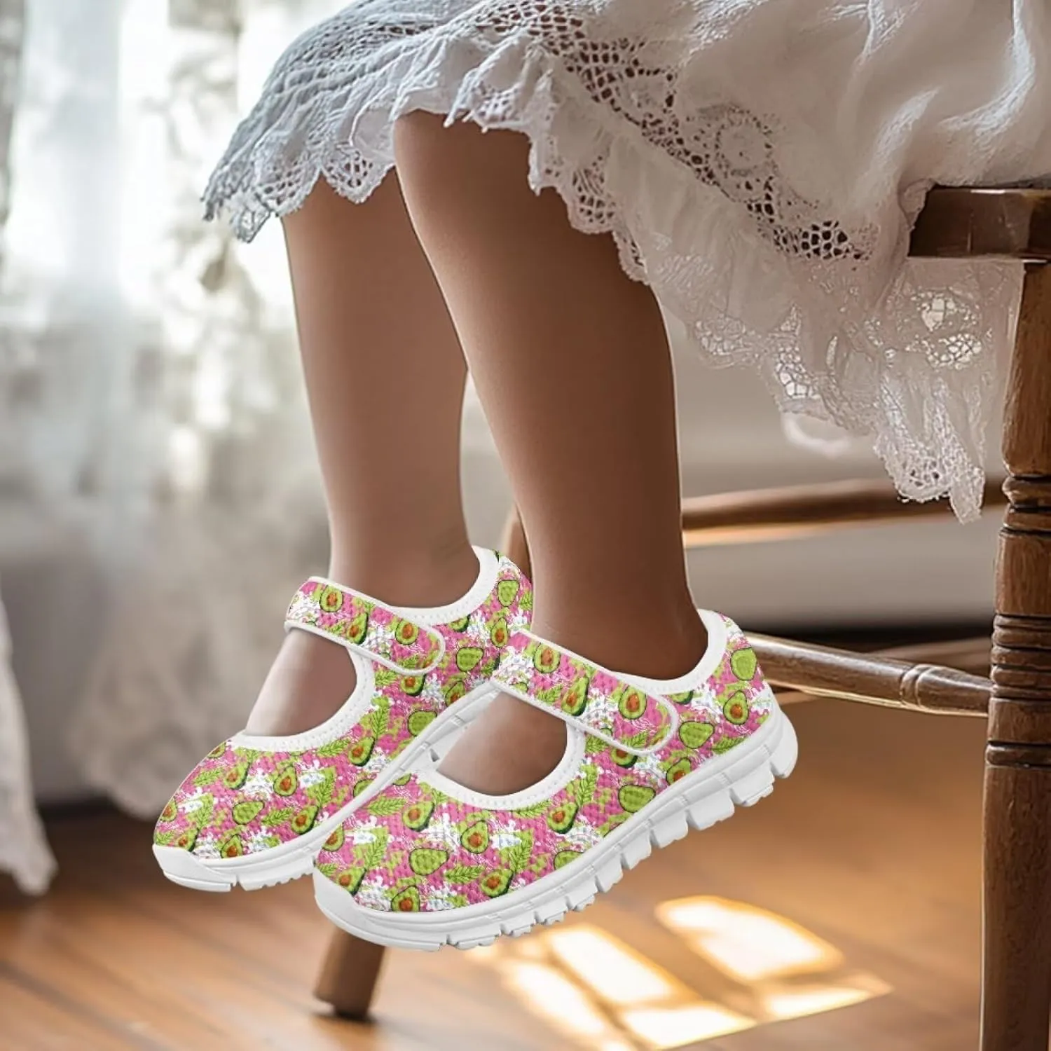 Coloranimal Mary Jane Shoes for Girls Casual Dress Shoes Single Buckle Princess Shoes Girls Flats Back to School Uniform Shoes