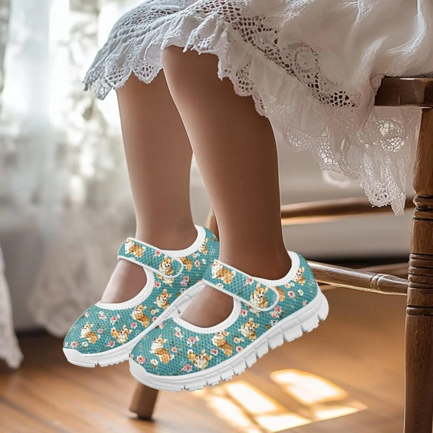 Coloranimal Mary Jane Shoes for Girls Princess Shoes Ballet Flats Girls Dress Shoes Single Buckle Uniform Shoes Casual Mary Jane Flats