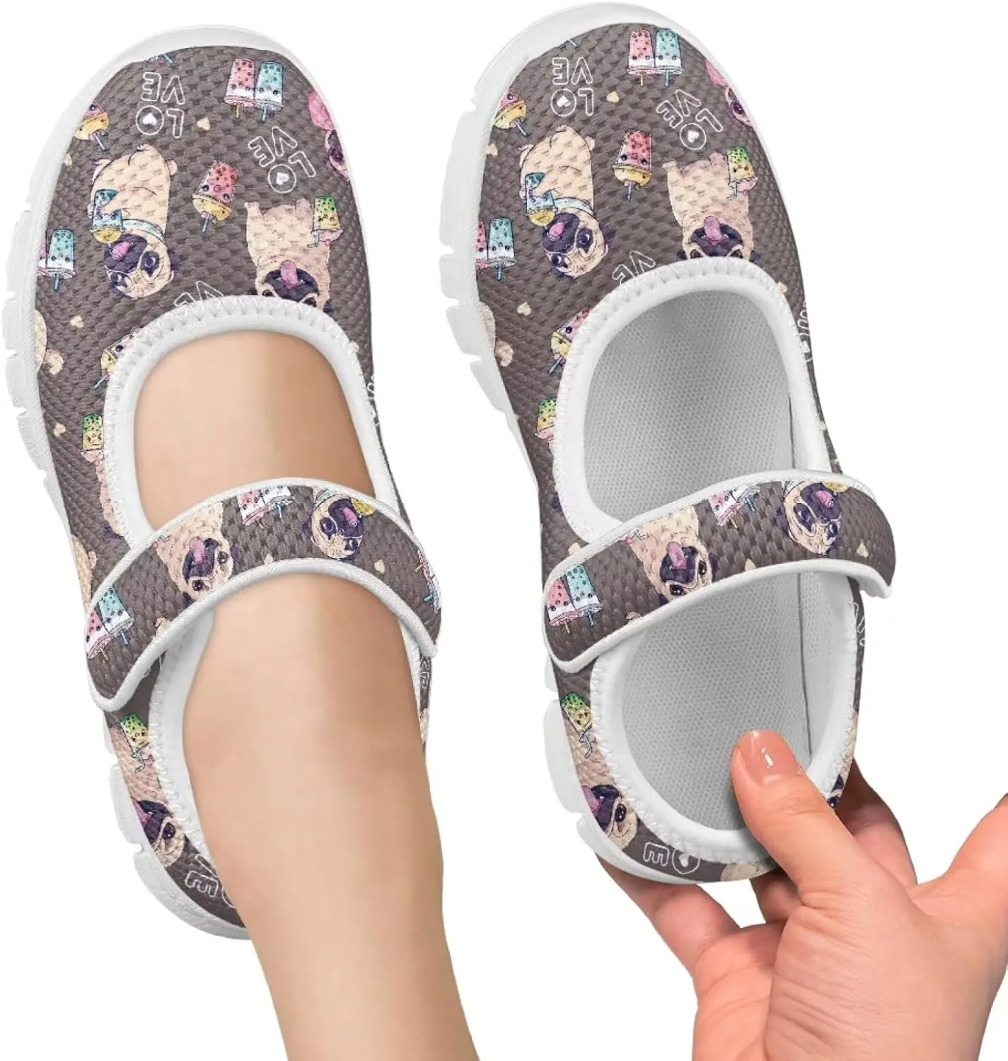 Coloranimal Mary Jane Shoes for Girls Princess Shoes Ballet Flats Girls Dress Shoes Single Buckle Uniform Shoes Casual Mary Jane Flats