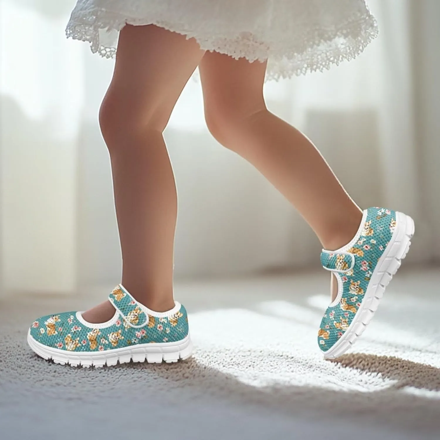 Coloranimal Mary Jane Shoes for Girls Princess Shoes Ballet Flats Girls Dress Shoes Single Buckle Uniform Shoes Casual Mary Jane Flats