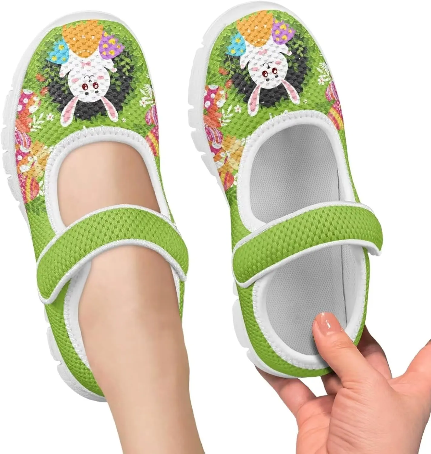 Coloranimal Mary Jane Shoes for Girls Princess Shoes Casual Dance Shoes School Uniform Shoes Easter Theme Mary Jane Flats